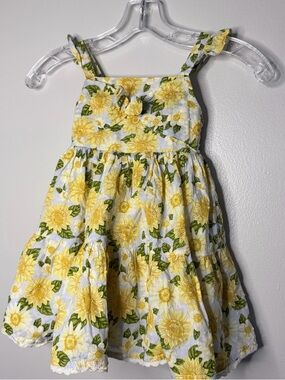 Tahari Yellow Sunflower Print Sundress